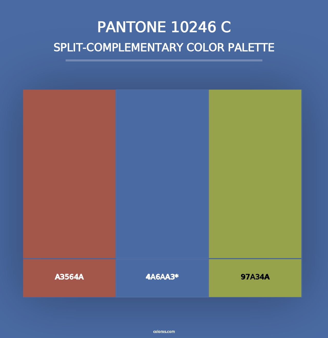 PANTONE 10246 C - Split-Complementary Color Palette