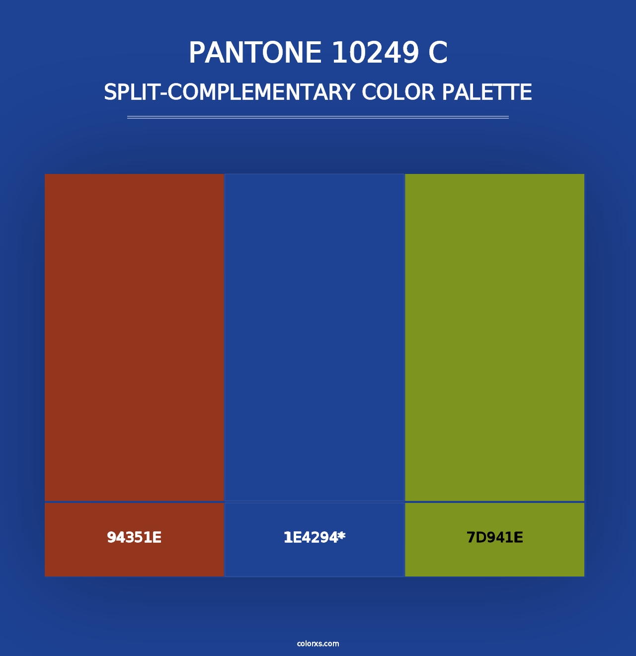 PANTONE 10249 C - Split-Complementary Color Palette