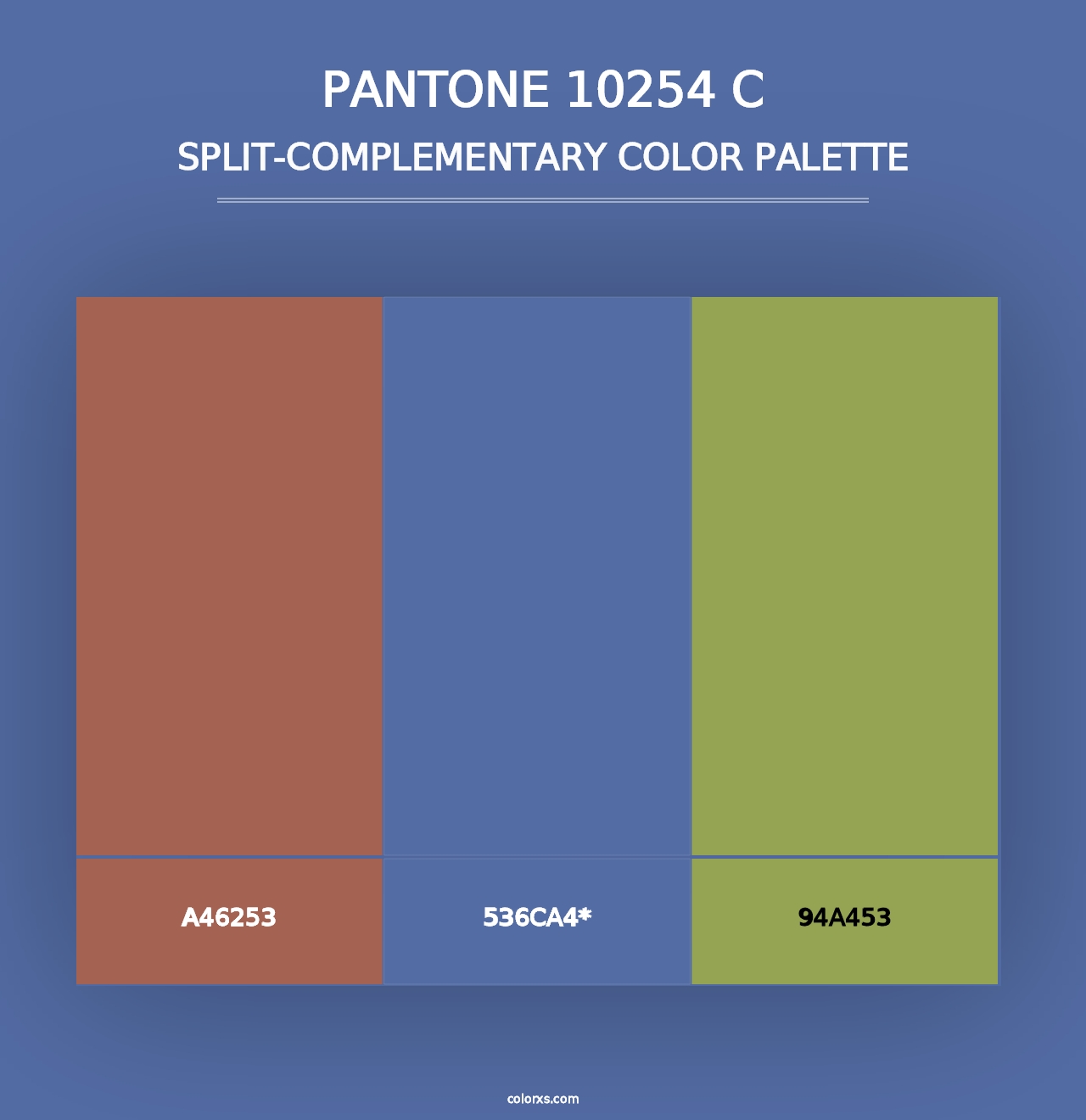 PANTONE 10254 C - Split-Complementary Color Palette