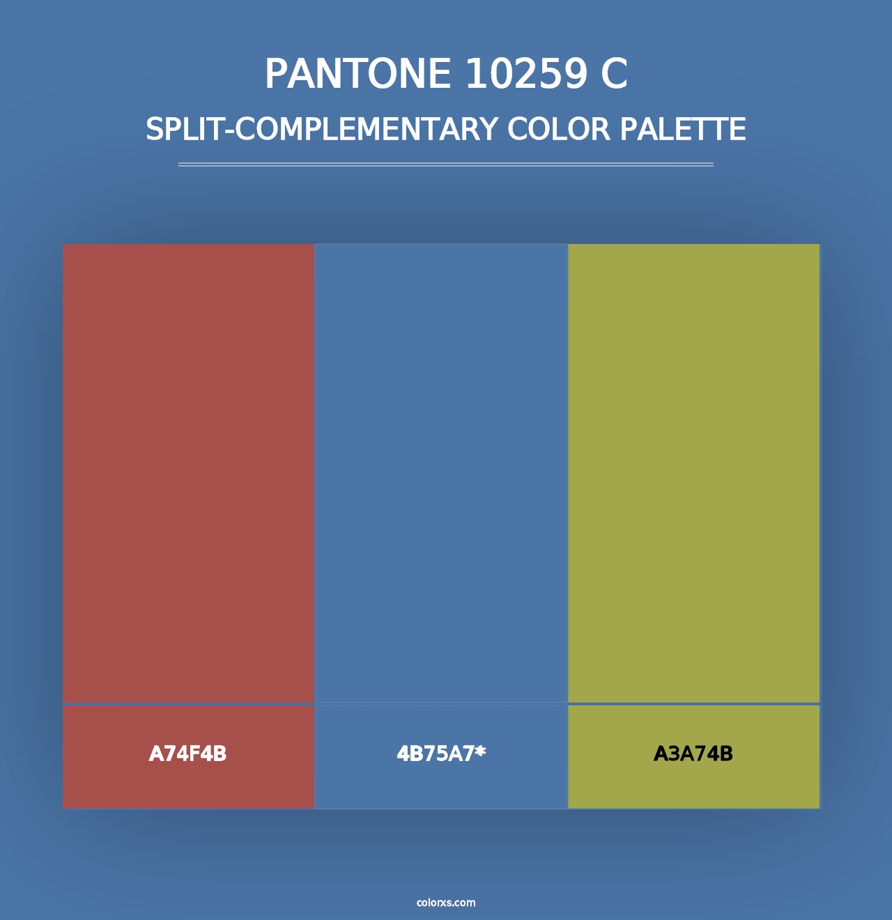 PANTONE 10259 C - Split-Complementary Color Palette