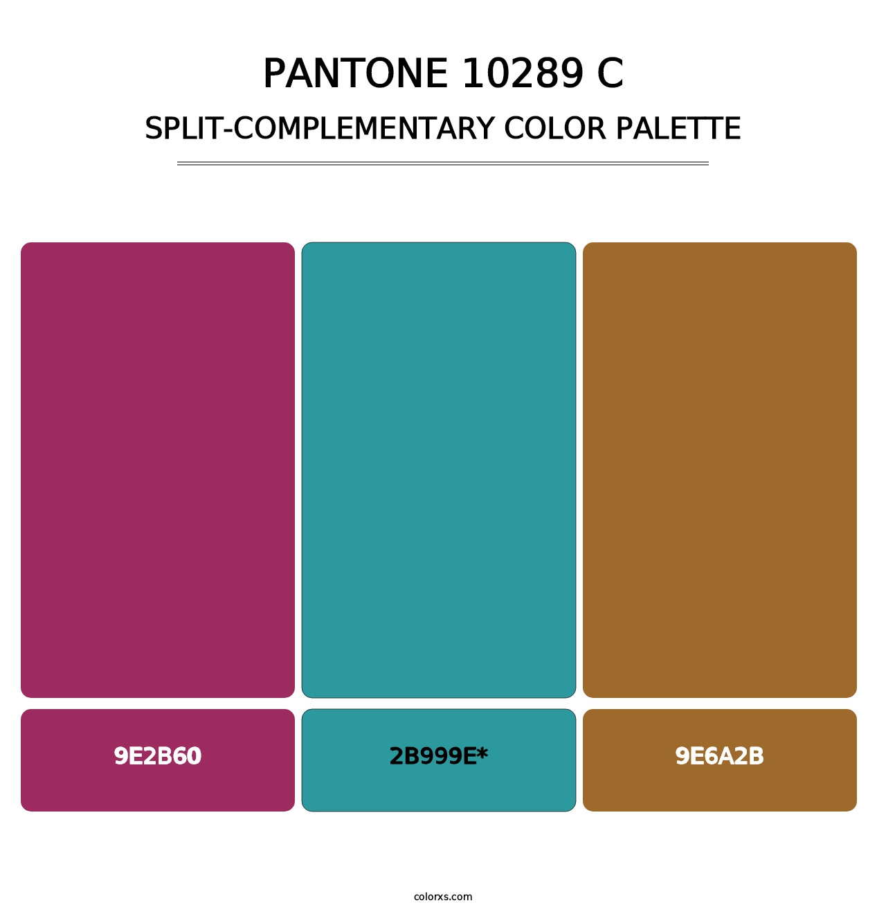 PANTONE 10289 C - Split-Complementary Color Palette