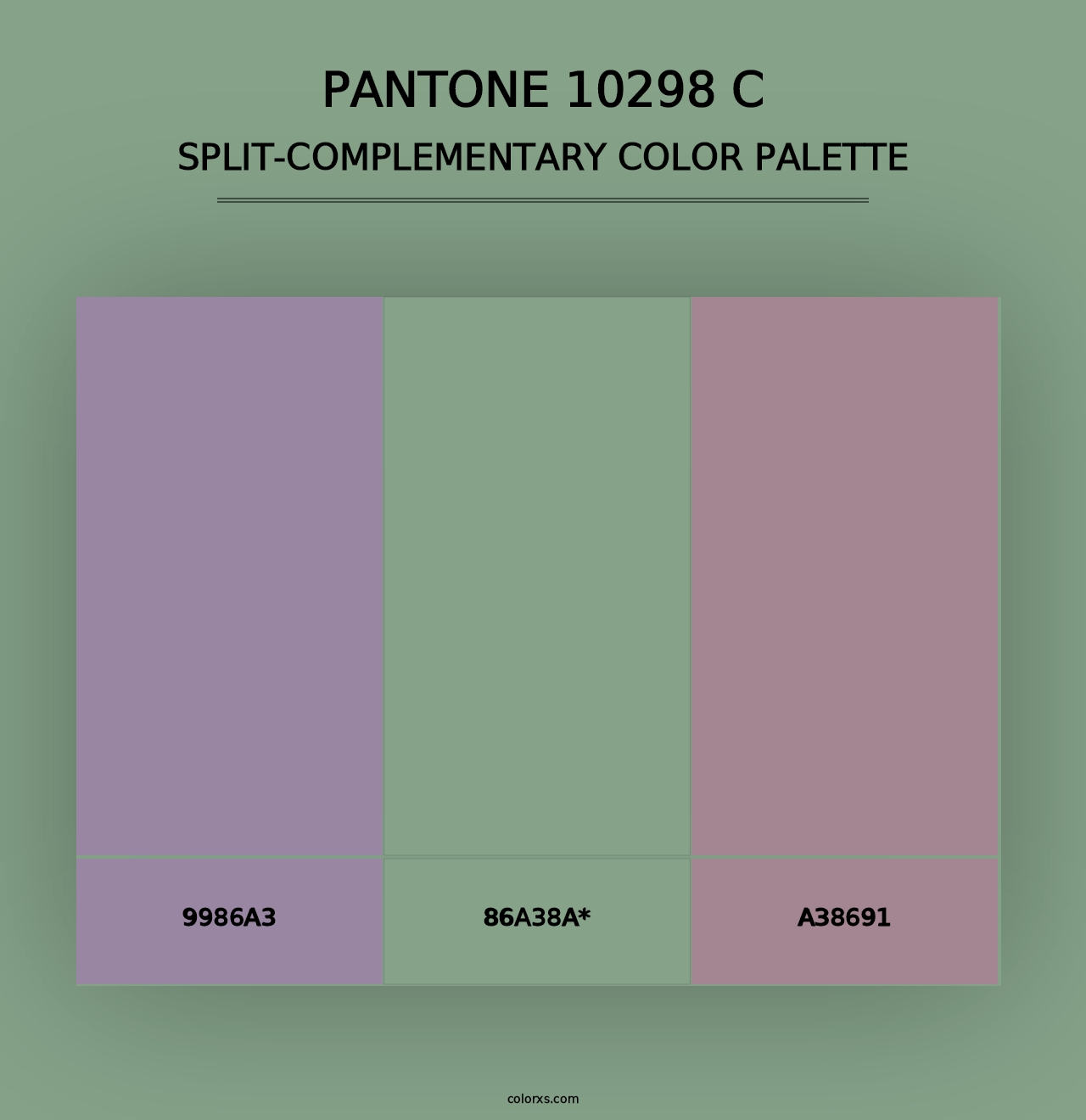 PANTONE 10298 C - Split-Complementary Color Palette