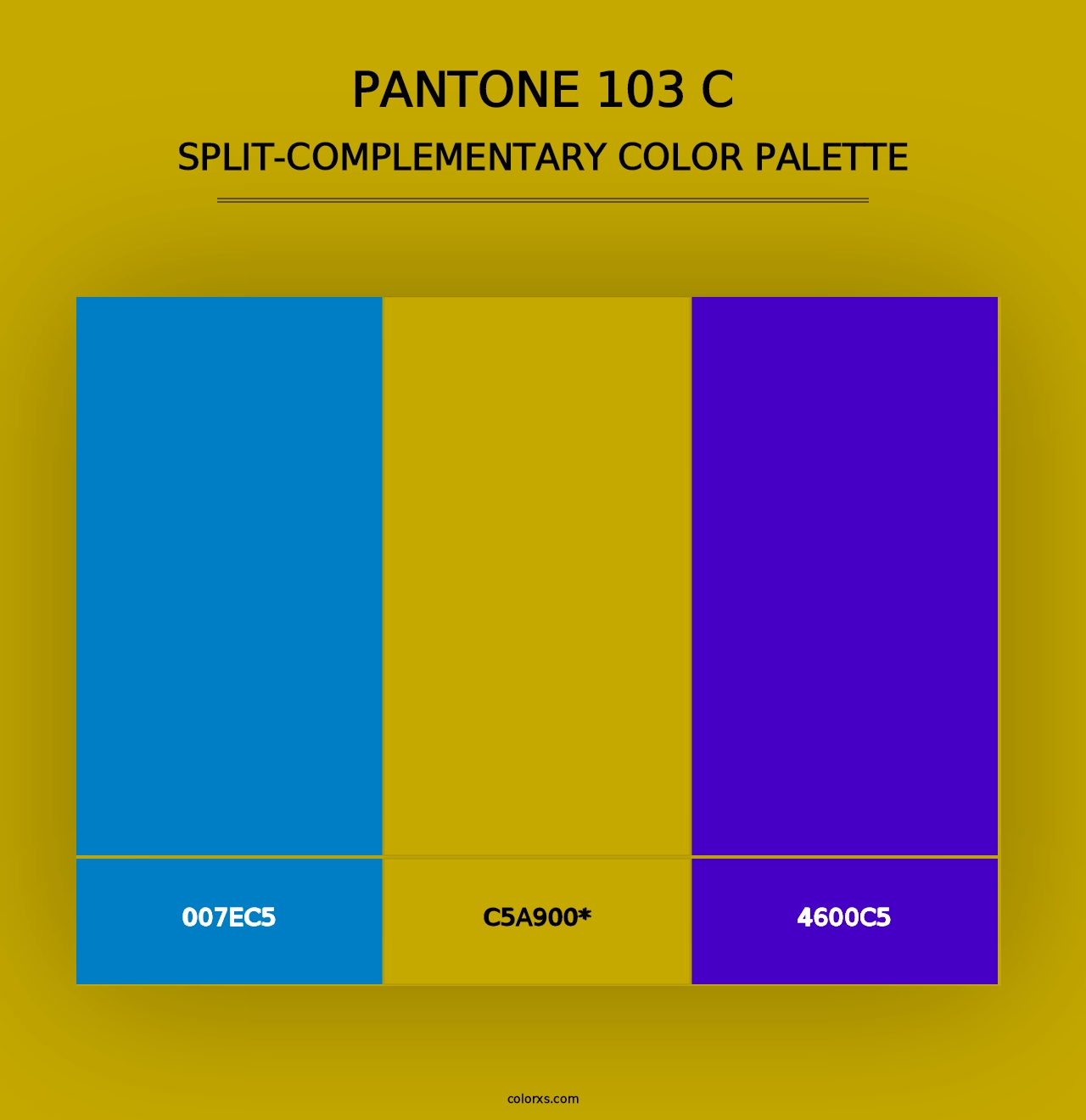 PANTONE 103 C - Split-Complementary Color Palette