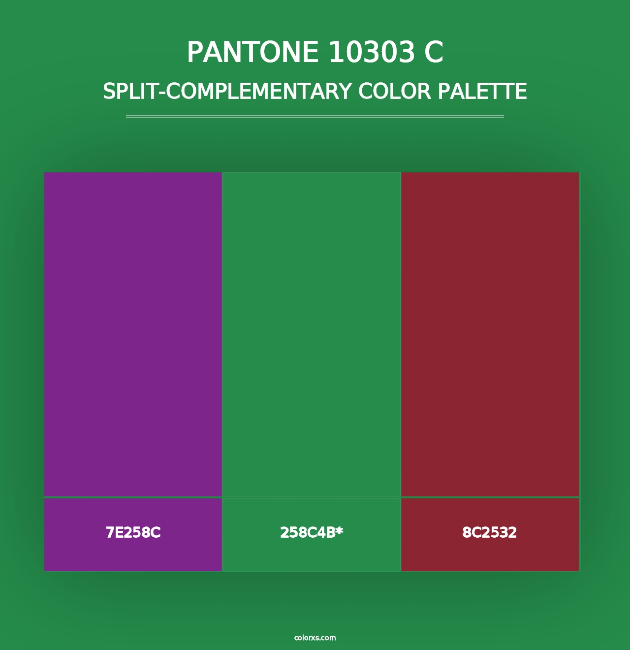 PANTONE 10303 C - Split-Complementary Color Palette