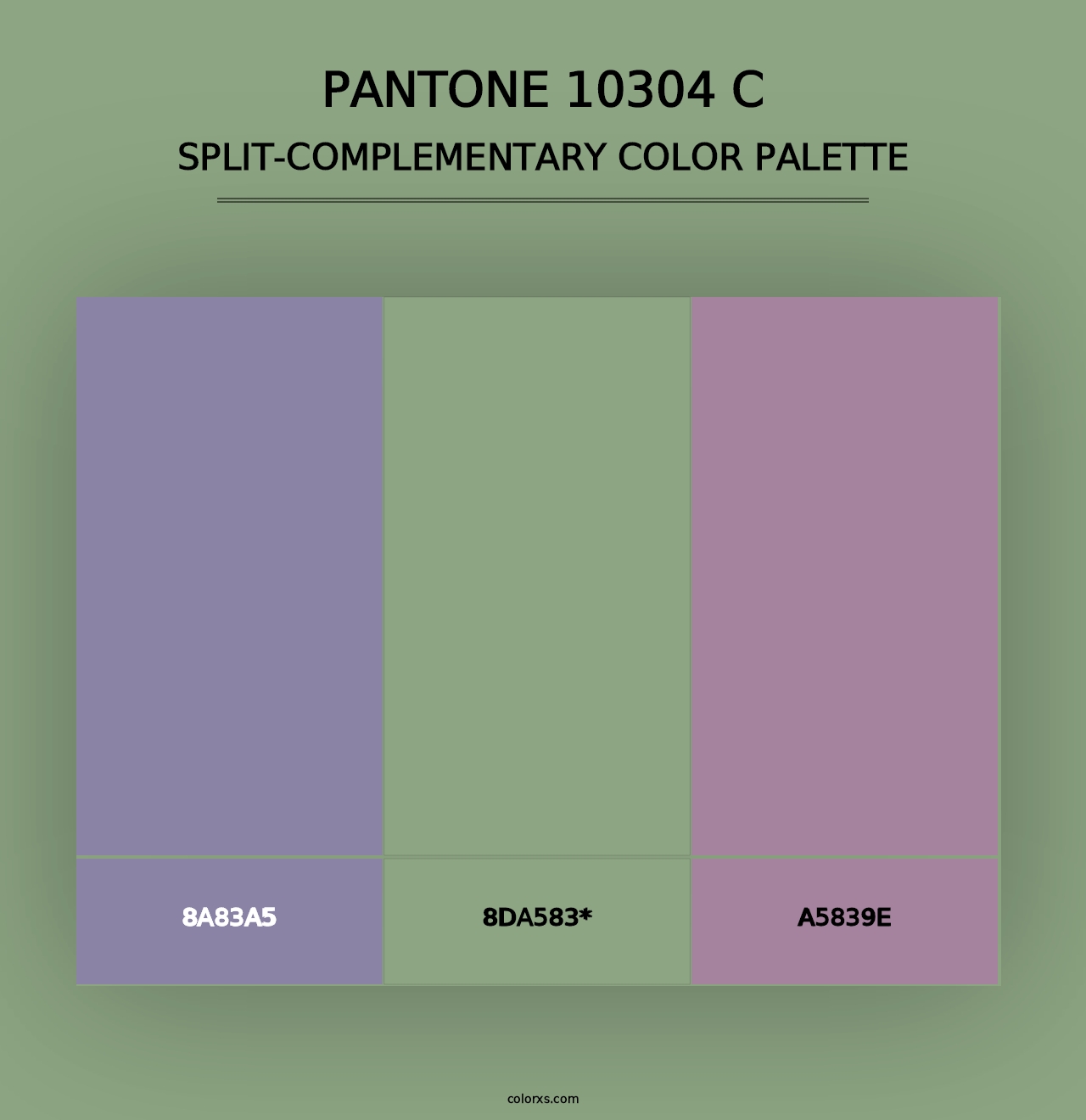 PANTONE 10304 C - Split-Complementary Color Palette