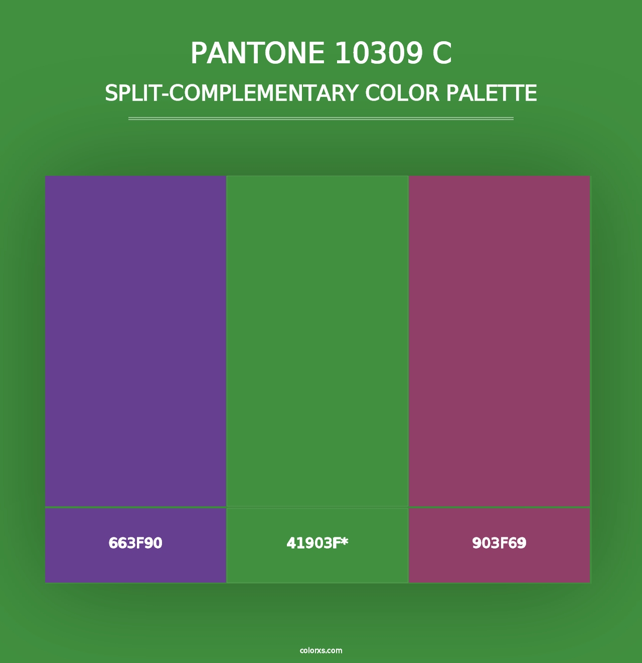 PANTONE 10309 C - Split-Complementary Color Palette