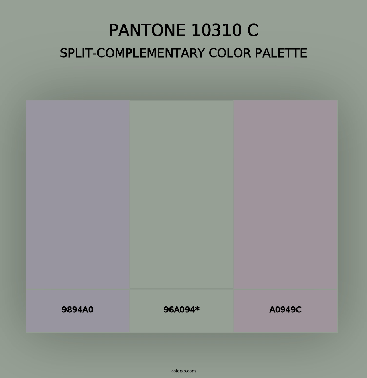 PANTONE 10310 C - Split-Complementary Color Palette