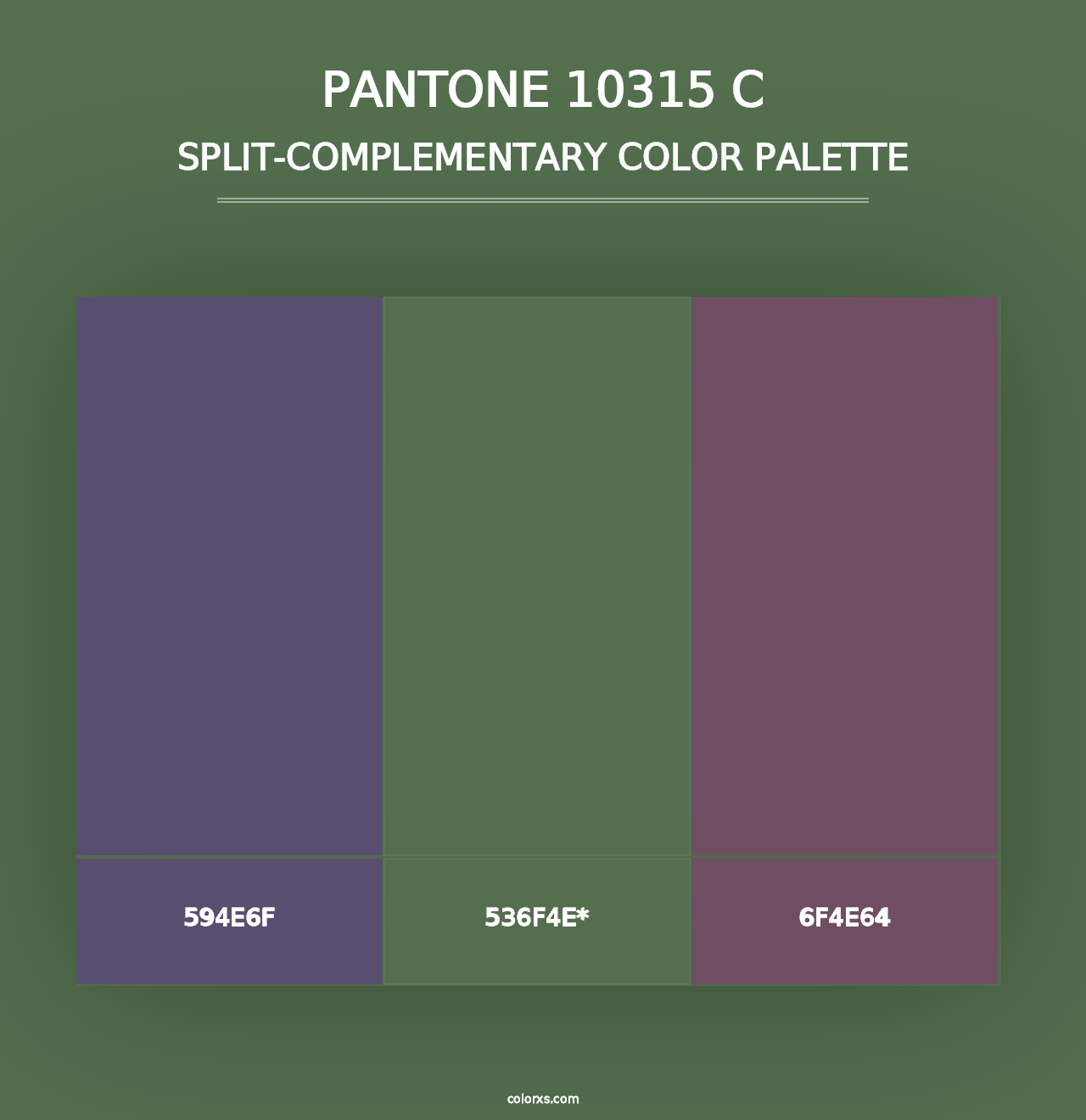 PANTONE 10315 C - Split-Complementary Color Palette