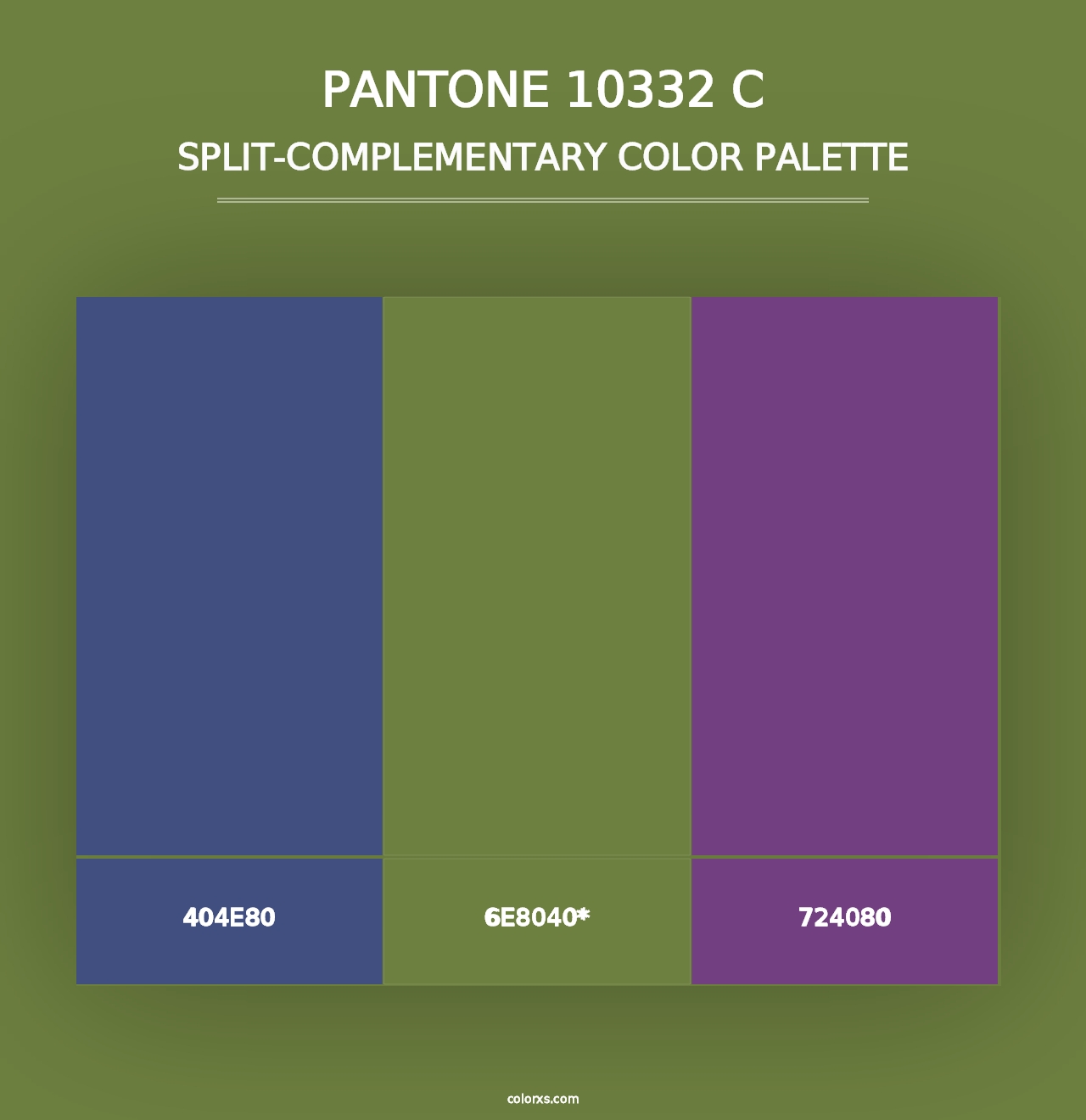 PANTONE 10332 C - Split-Complementary Color Palette