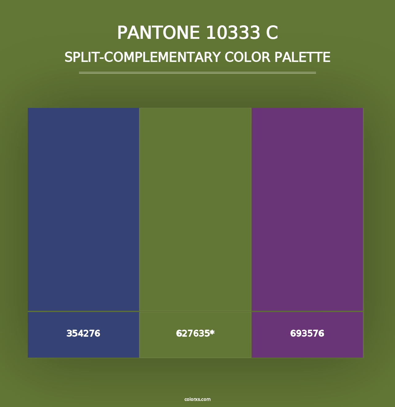 PANTONE 10333 C - Split-Complementary Color Palette