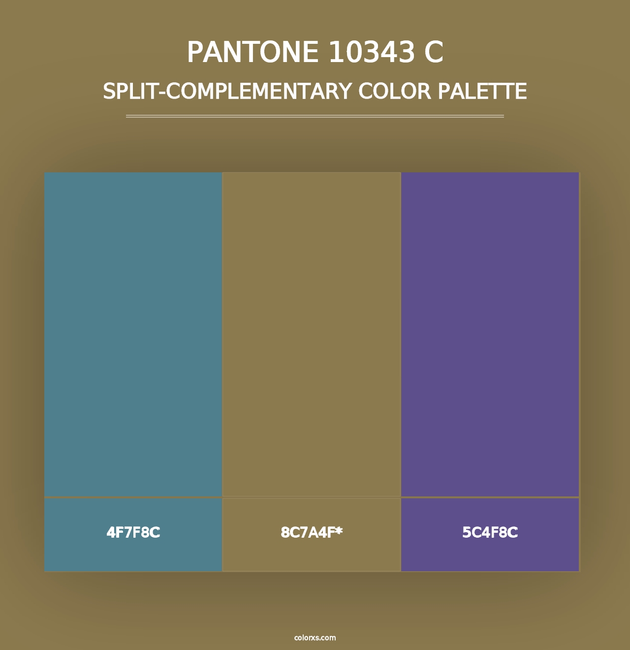 PANTONE 10343 C - Split-Complementary Color Palette