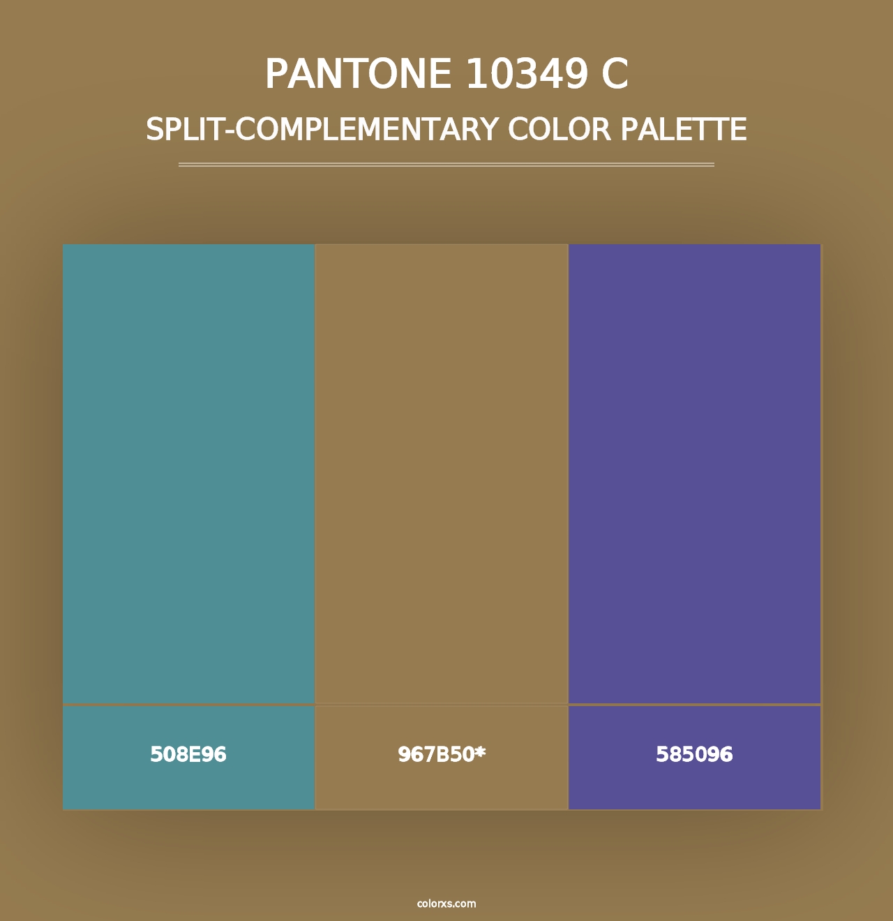 PANTONE 10349 C - Split-Complementary Color Palette