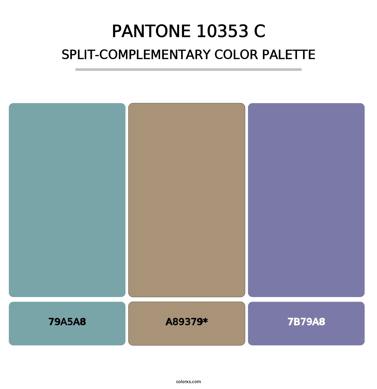 PANTONE 10353 C - Split-Complementary Color Palette