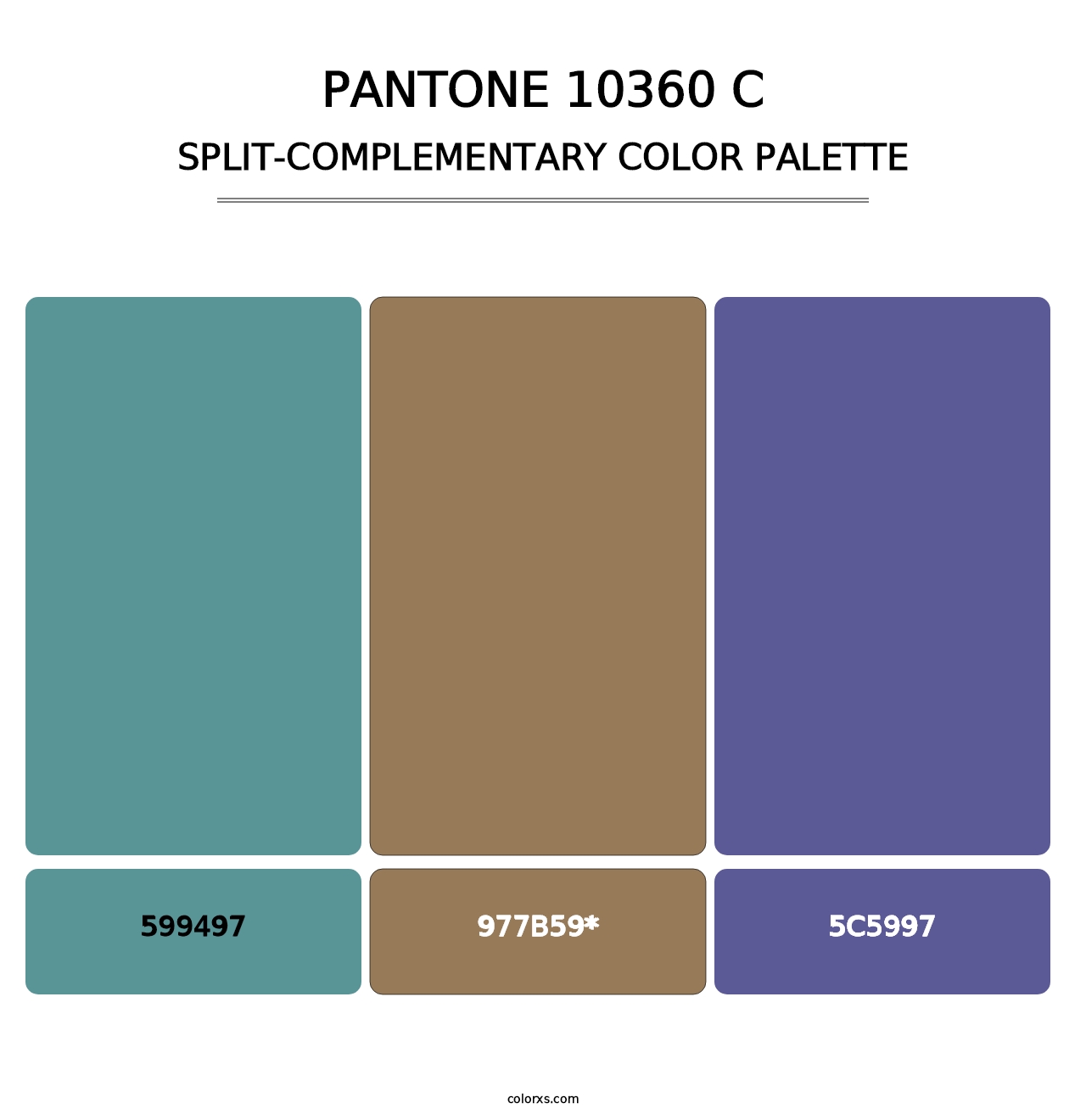 PANTONE 10360 C - Split-Complementary Color Palette