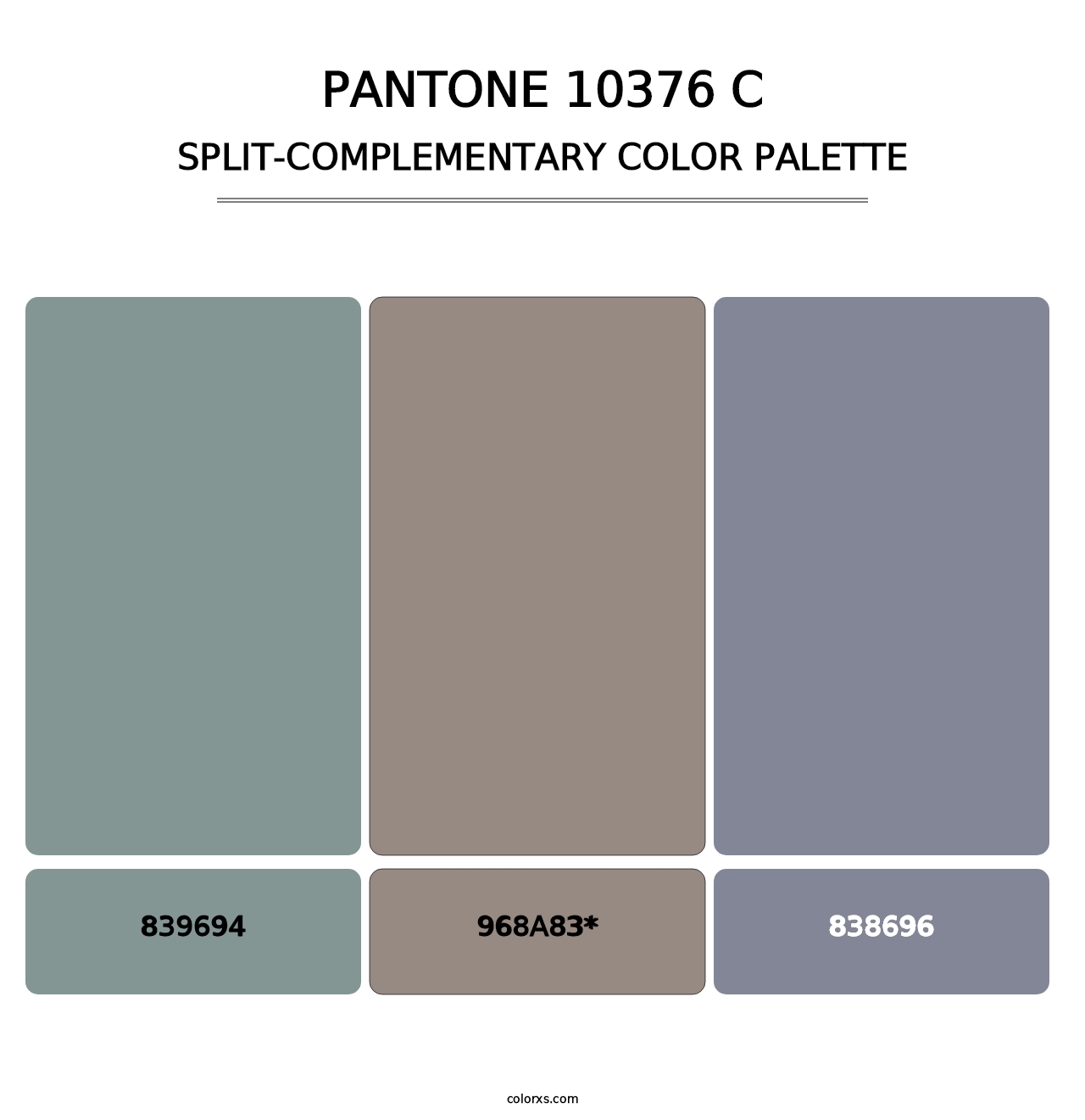 PANTONE 10376 C - Split-Complementary Color Palette