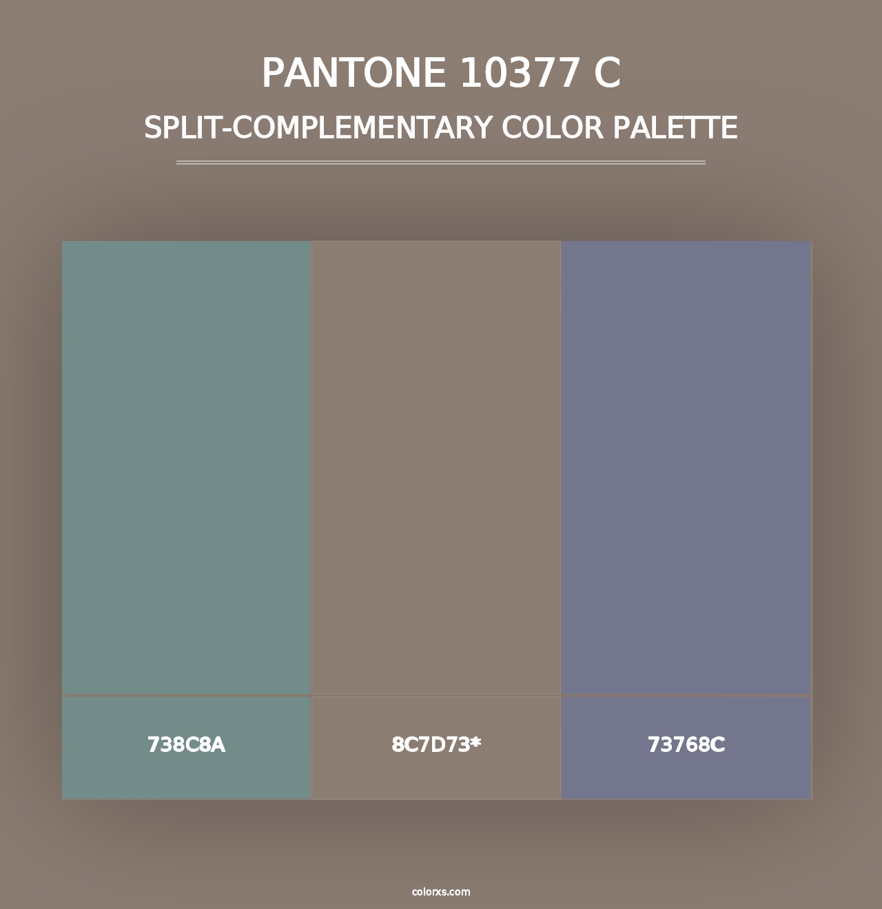 PANTONE 10377 C - Split-Complementary Color Palette