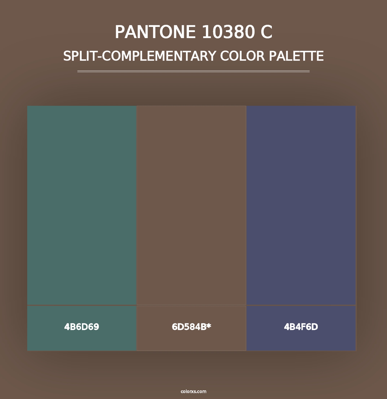 PANTONE 10380 C - Split-Complementary Color Palette