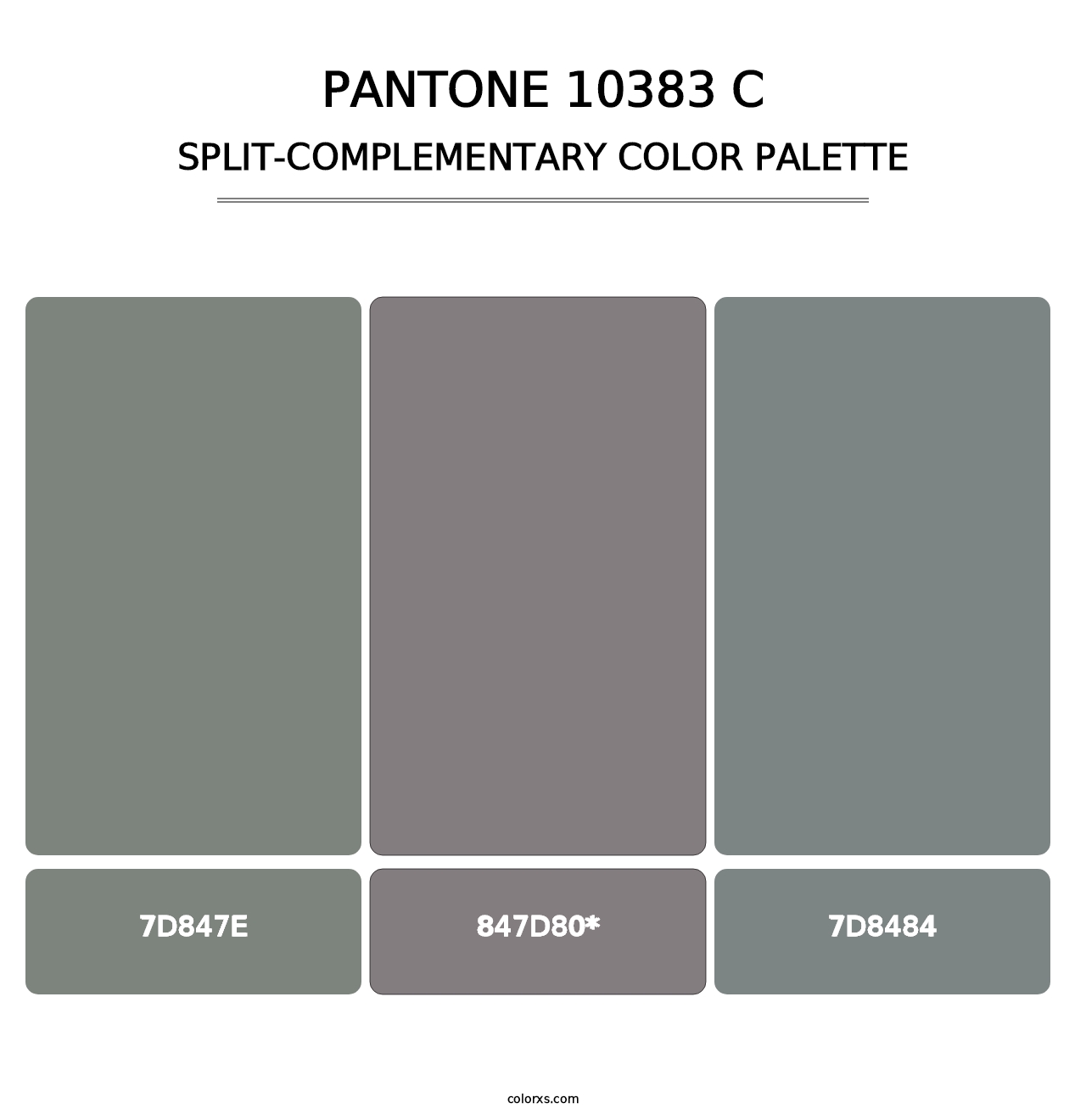 PANTONE 10383 C - Split-Complementary Color Palette