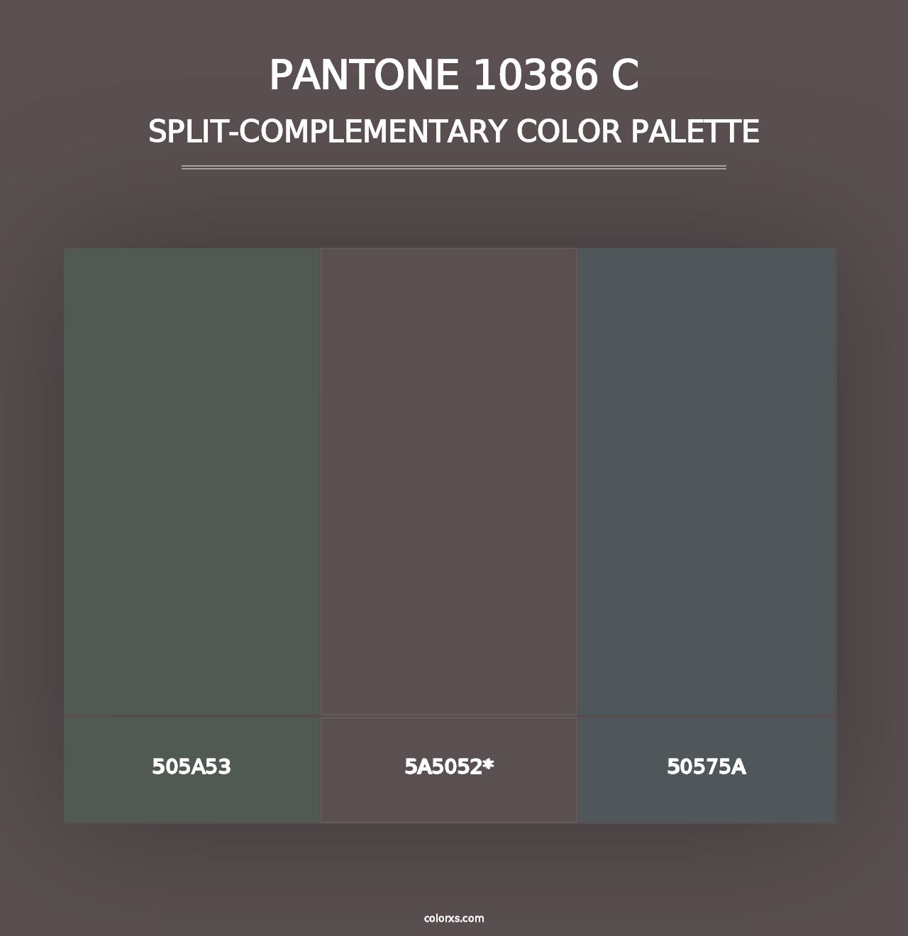 PANTONE 10386 C - Split-Complementary Color Palette