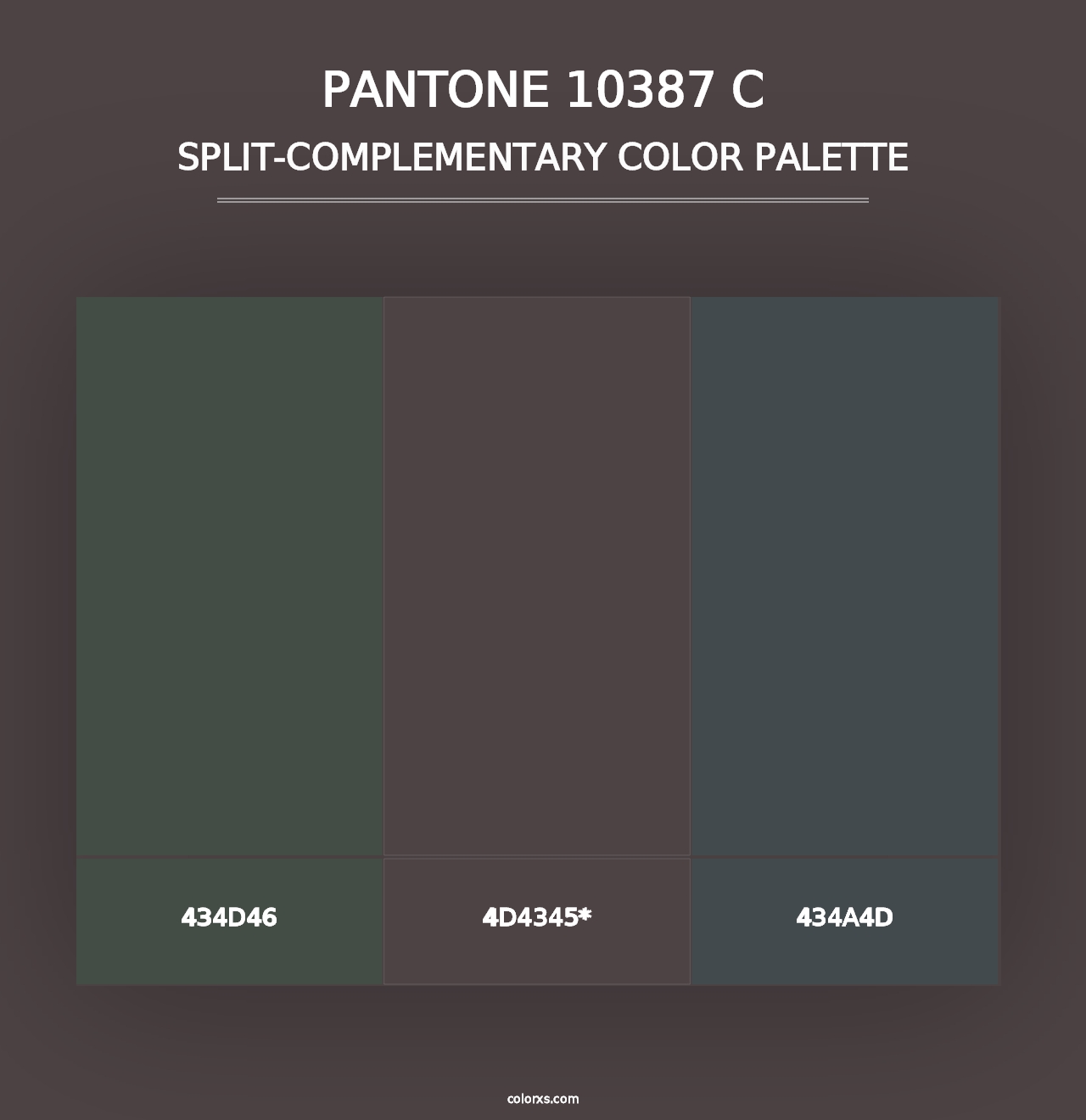 PANTONE 10387 C - Split-Complementary Color Palette