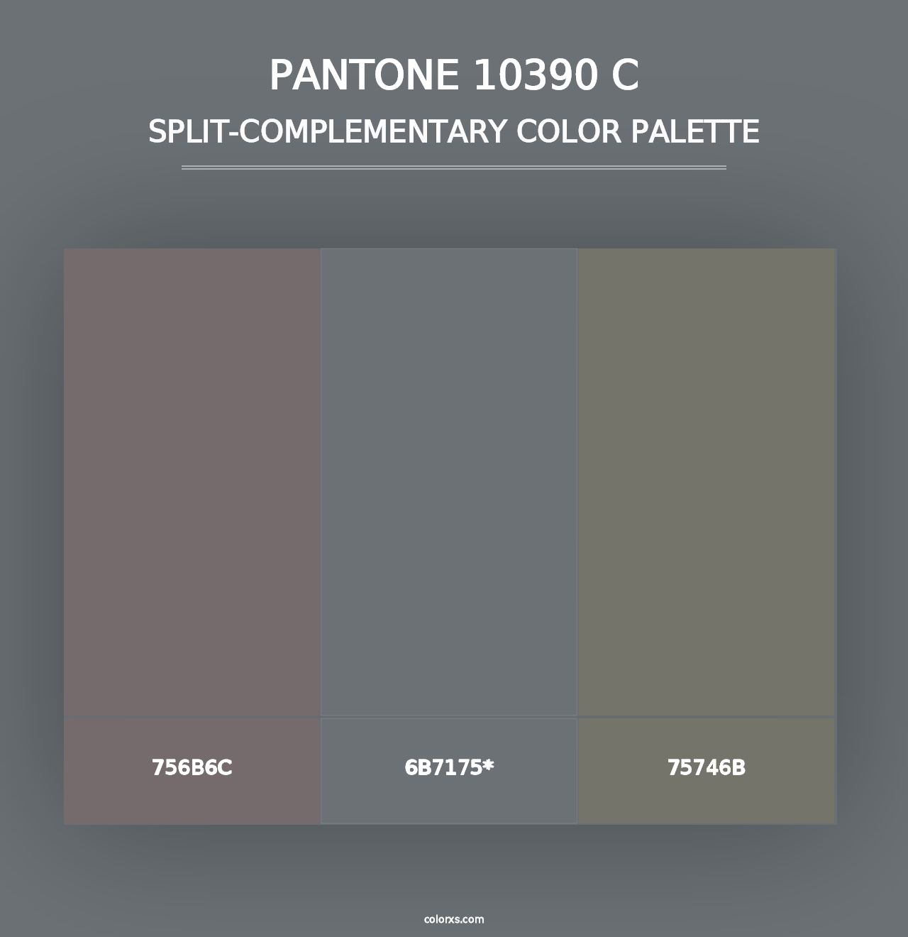 PANTONE 10390 C - Split-Complementary Color Palette