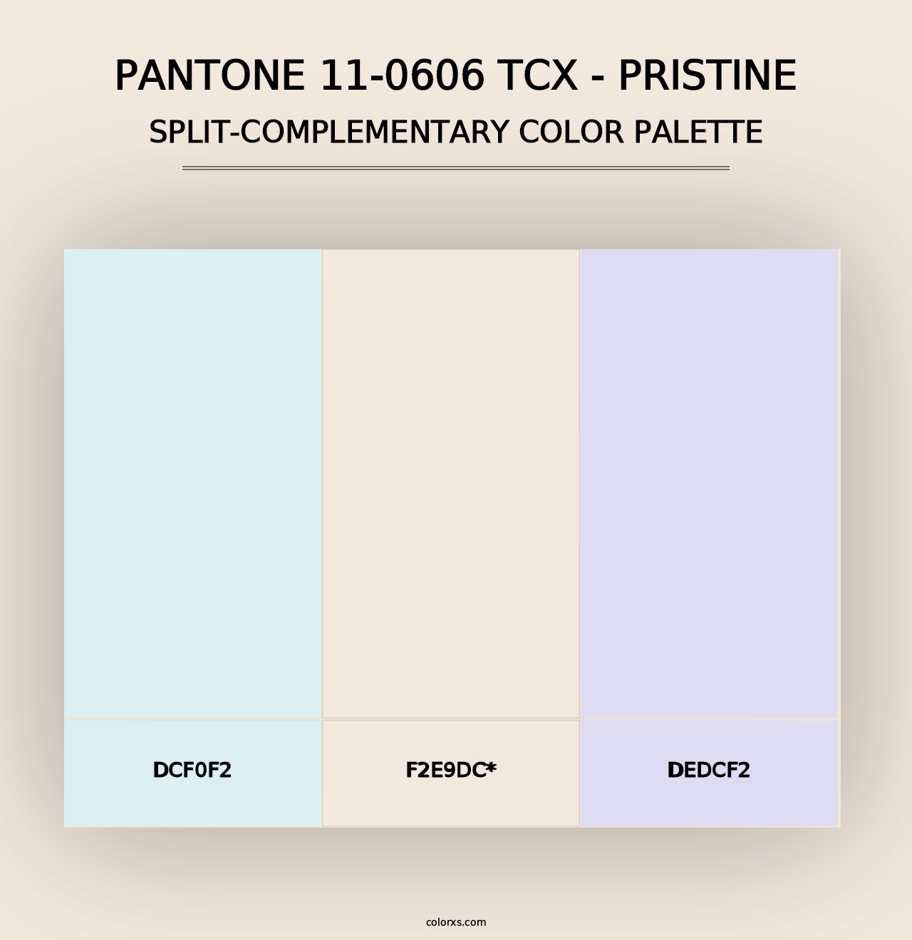 PANTONE 11-0606 TCX - Pristine - Split-Complementary Color Palette