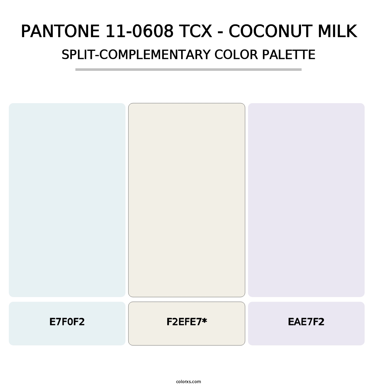 PANTONE 11-0608 TCX - Coconut Milk - Split-Complementary Color Palette