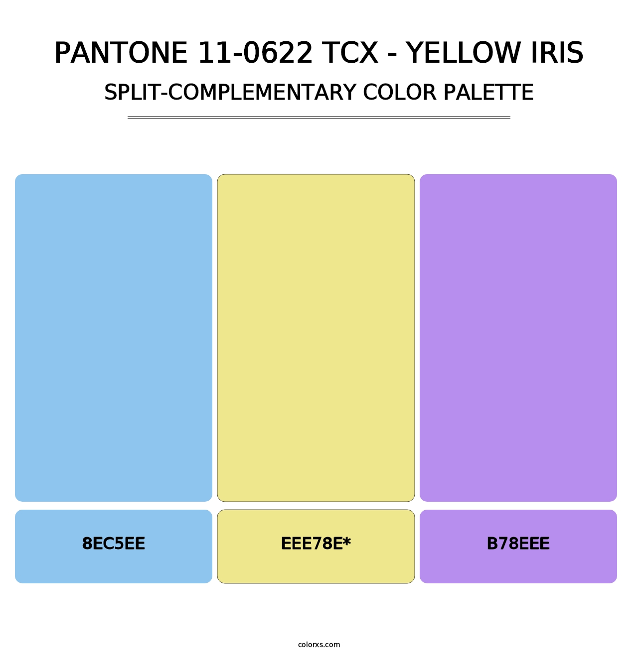 PANTONE 11-0622 TCX - Yellow Iris - Split-Complementary Color Palette