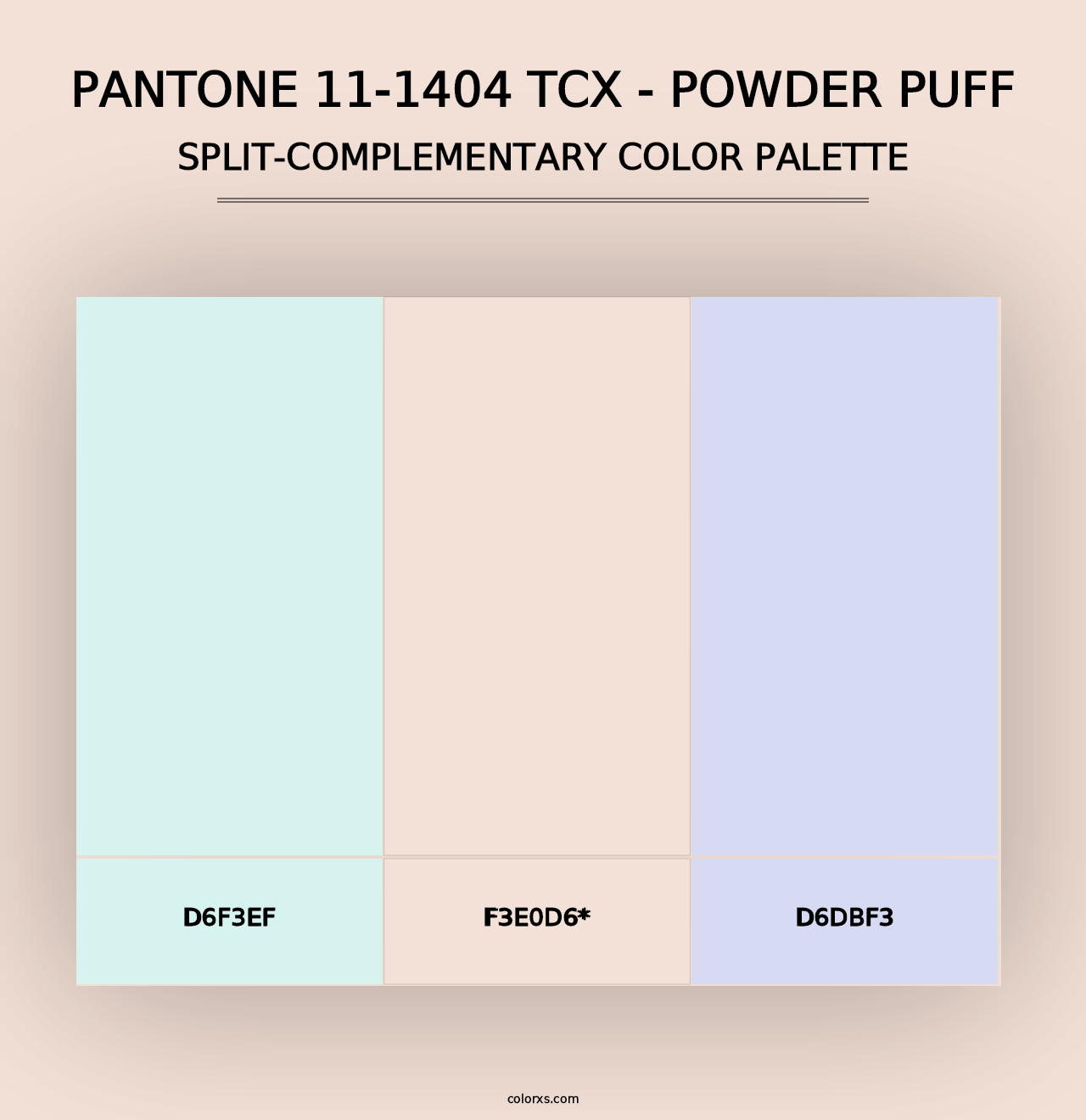 PANTONE 11-1404 TCX - Powder Puff - Split-Complementary Color Palette