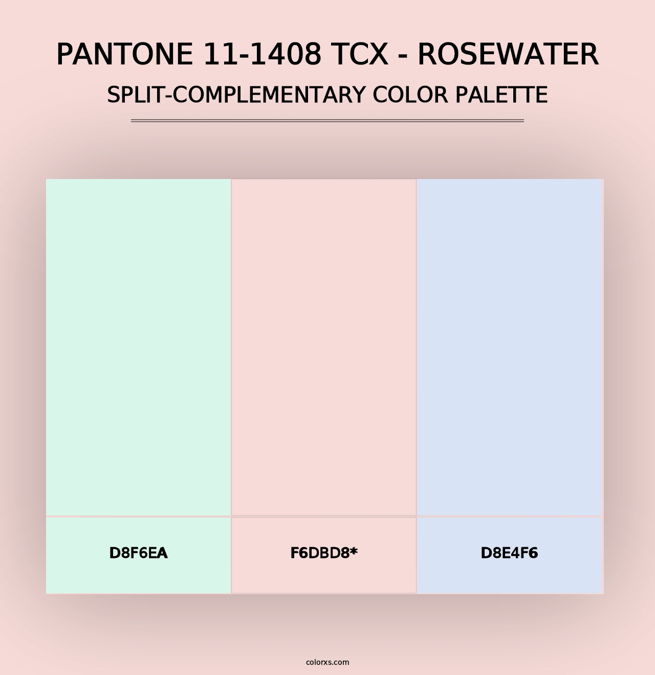 PANTONE 11-1408 TCX - Rosewater - Split-Complementary Color Palette