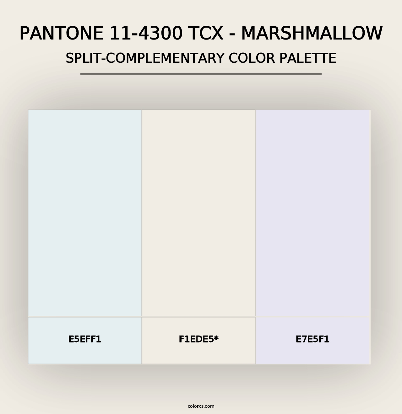 PANTONE 11-4300 TCX - Marshmallow - Split-Complementary Color Palette