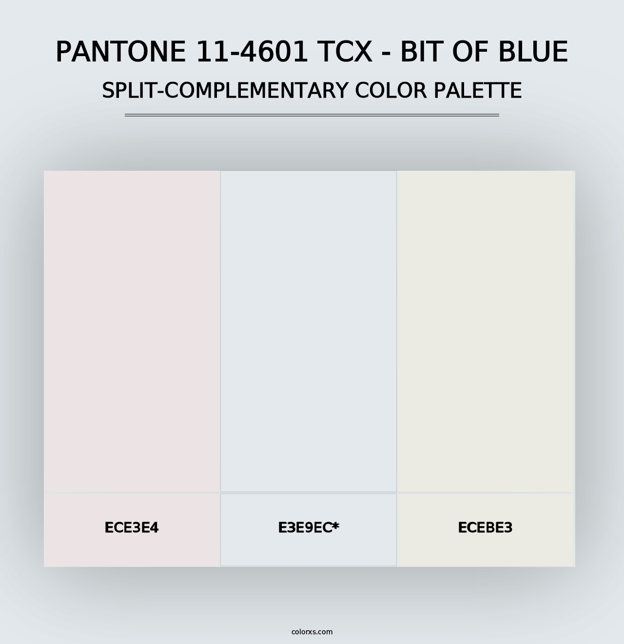 PANTONE 11-4601 TCX - Bit of Blue - Split-Complementary Color Palette