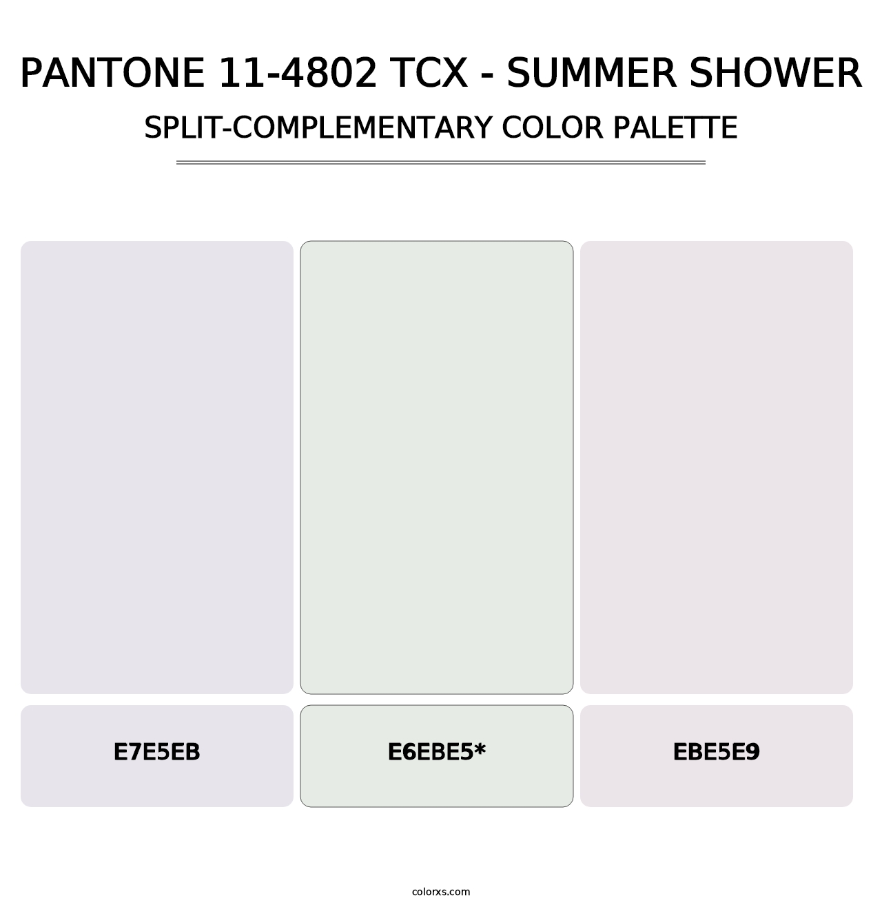 PANTONE 11-4802 TCX - Summer Shower - Split-Complementary Color Palette