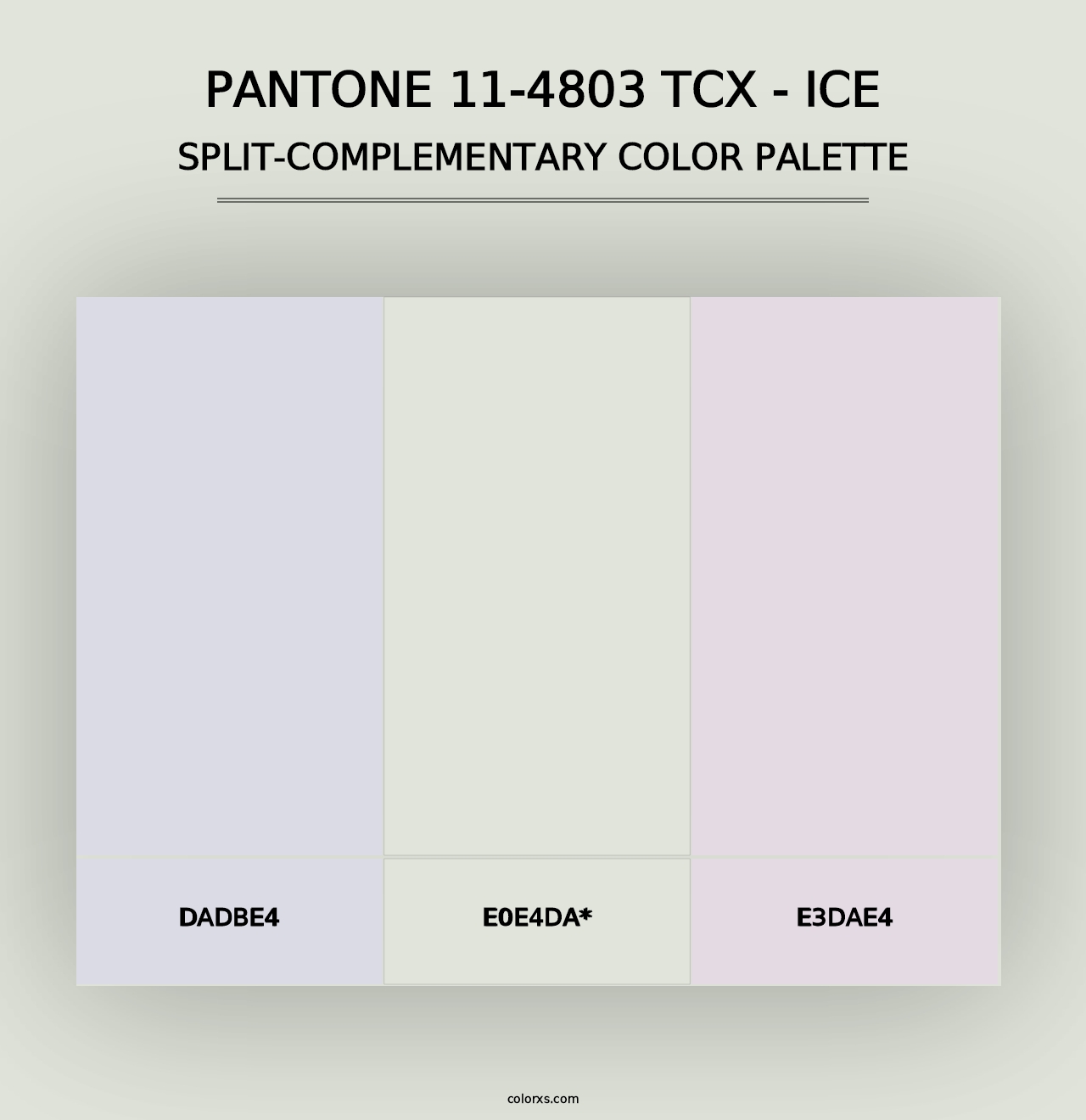 PANTONE 11-4803 TCX - Ice - Split-Complementary Color Palette