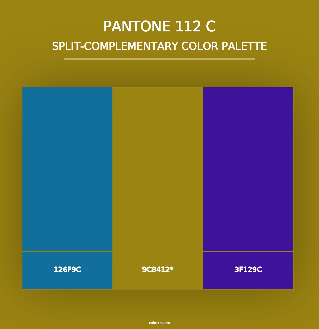 PANTONE 112 C - Split-Complementary Color Palette