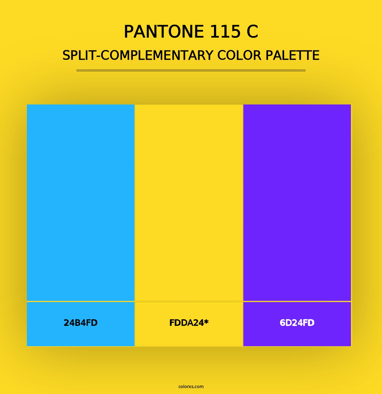 PANTONE 115 C - Split-Complementary Color Palette