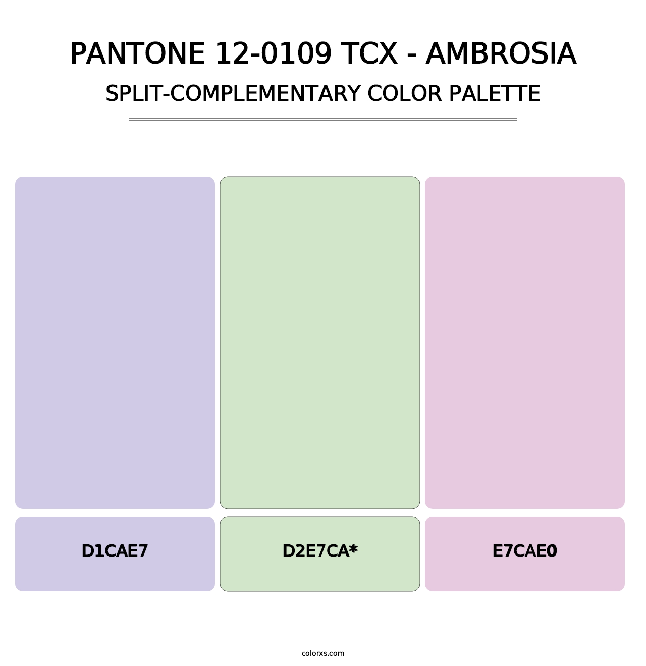 PANTONE 12-0109 TCX - Ambrosia - Split-Complementary Color Palette