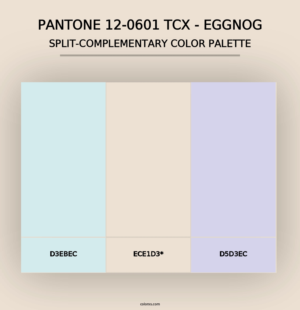 PANTONE 12-0601 TCX - Eggnog - Split-Complementary Color Palette