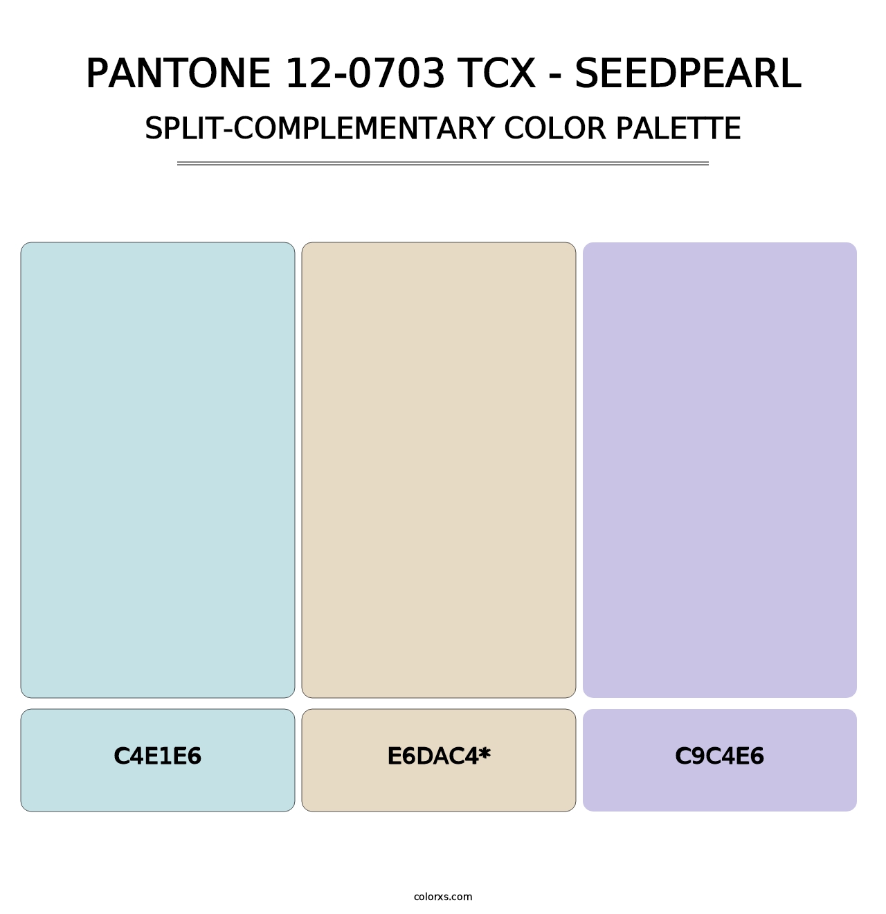 PANTONE 12-0703 TCX - Seedpearl - Split-Complementary Color Palette