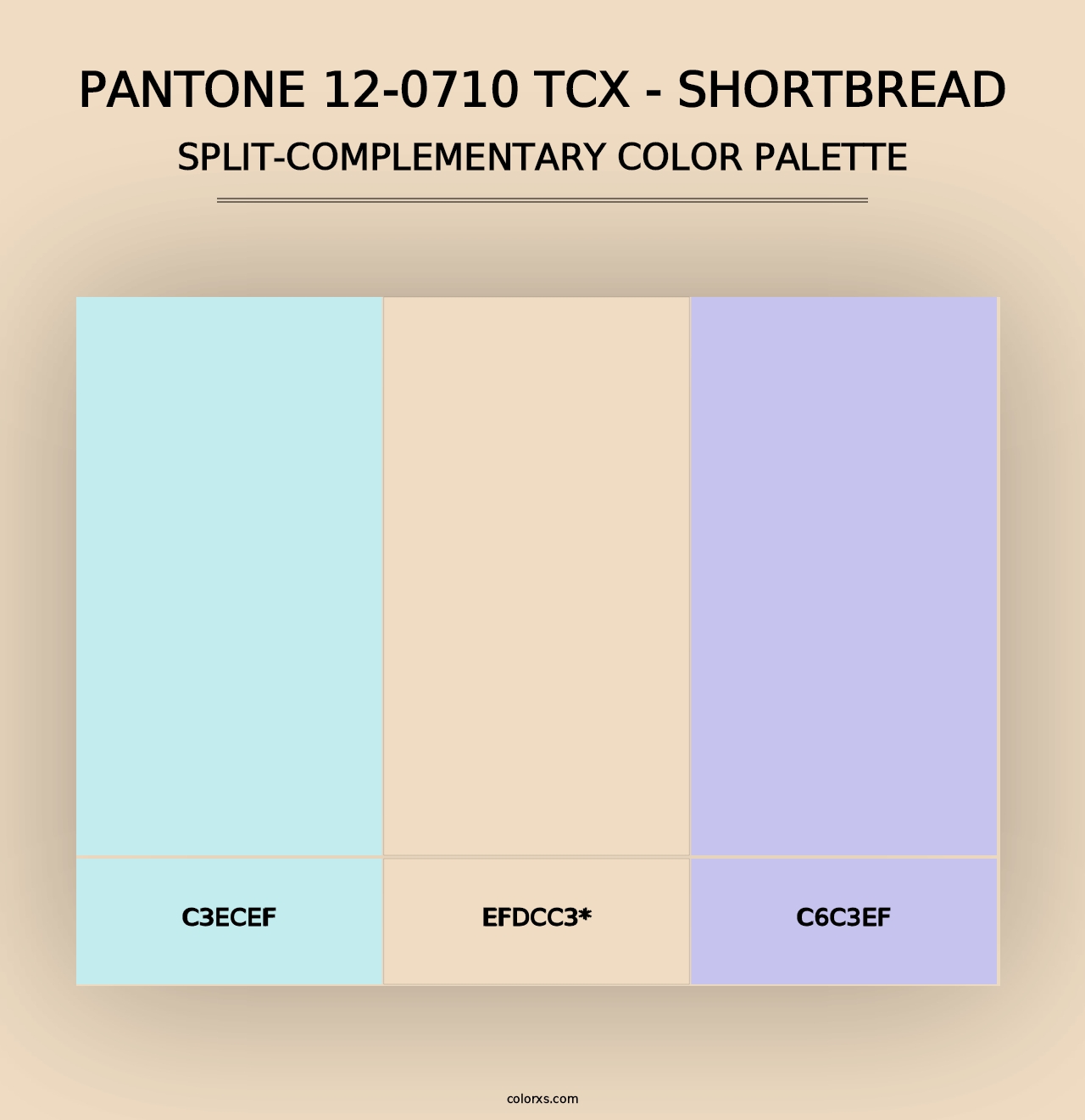 PANTONE 12-0710 TCX - Shortbread - Split-Complementary Color Palette