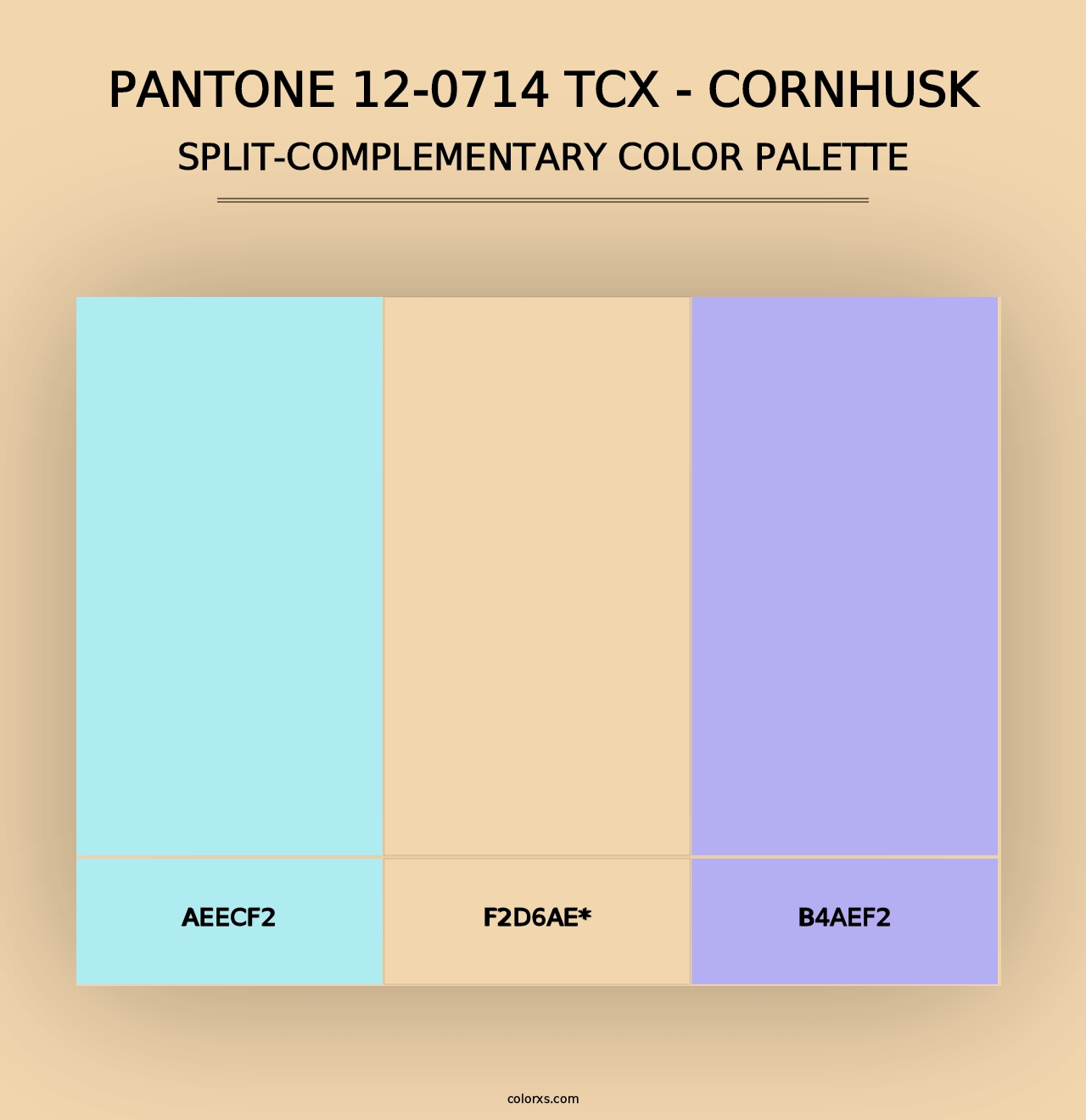 PANTONE 12-0714 TCX - Cornhusk - Split-Complementary Color Palette