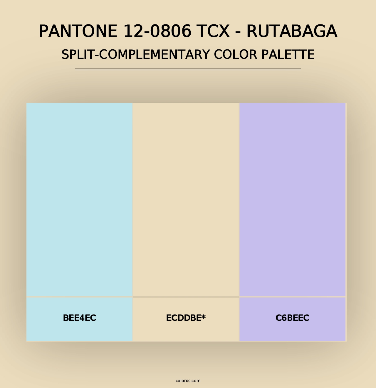 PANTONE 12-0806 TCX - Rutabaga - Split-Complementary Color Palette