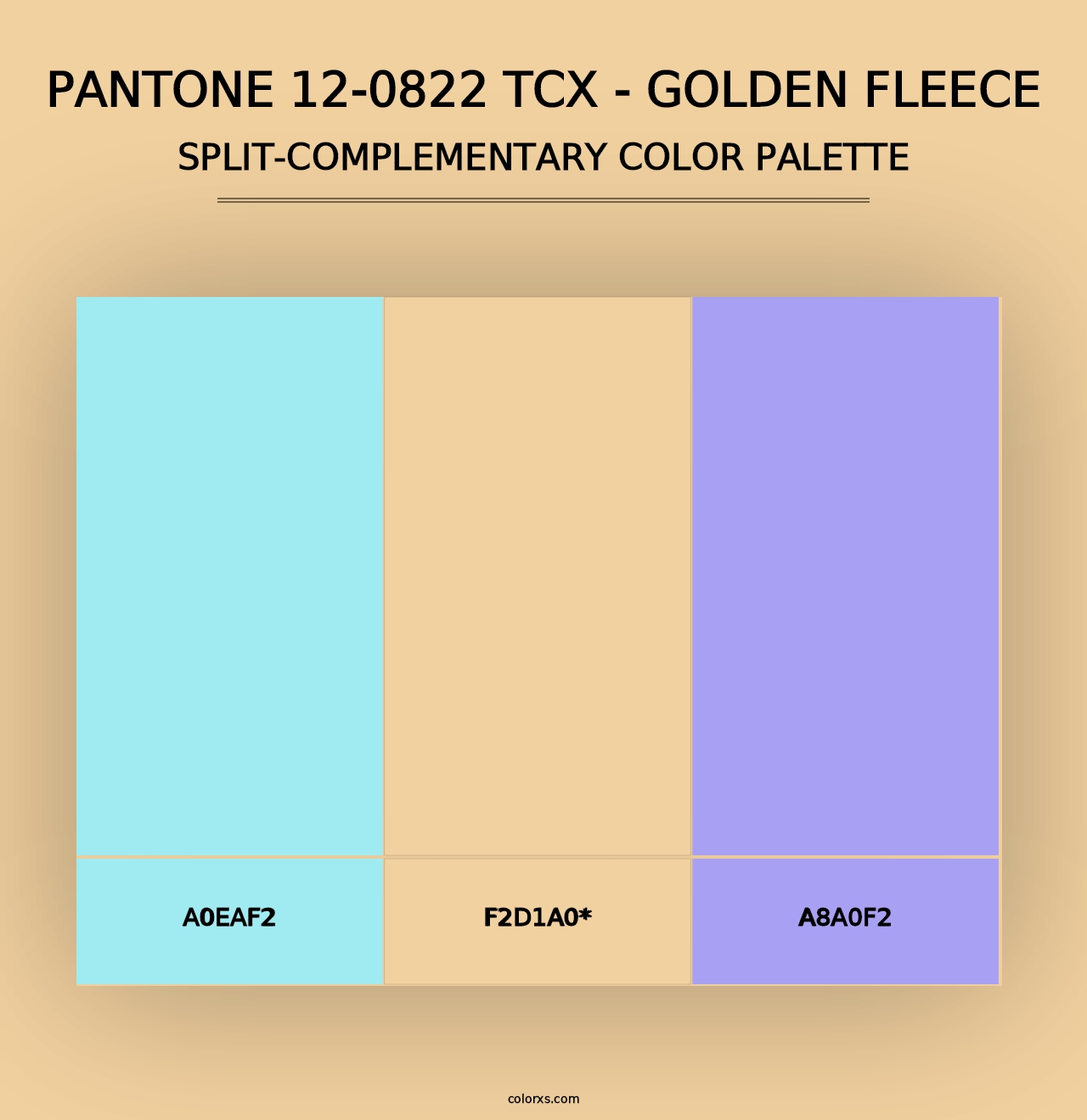 PANTONE 12-0822 TCX - Golden Fleece - Split-Complementary Color Palette