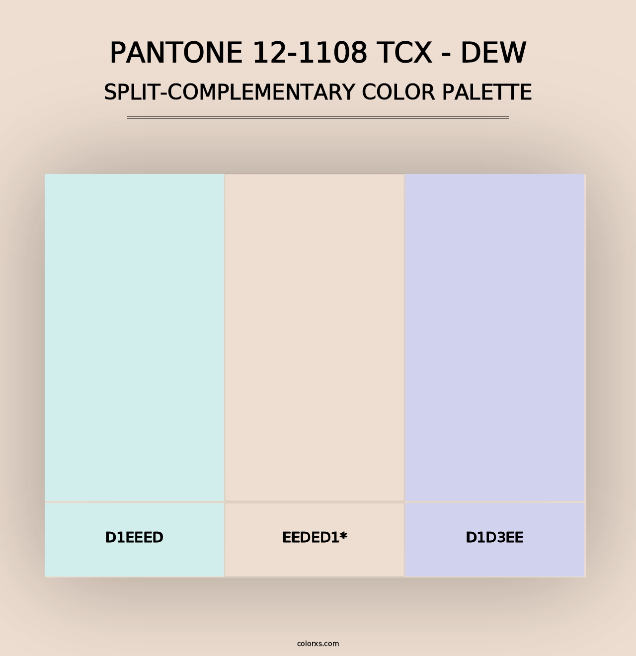 PANTONE 12-1108 TCX - Dew - Split-Complementary Color Palette