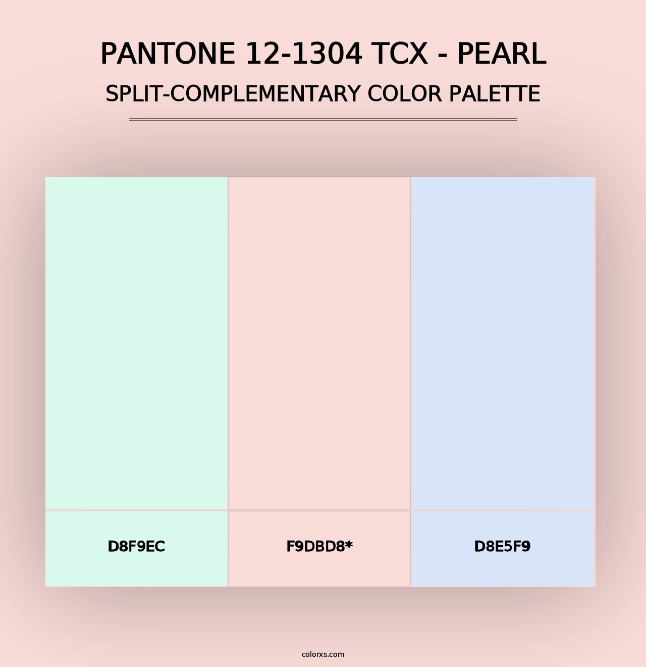 PANTONE 12-1304 TCX - Pearl - Split-Complementary Color Palette