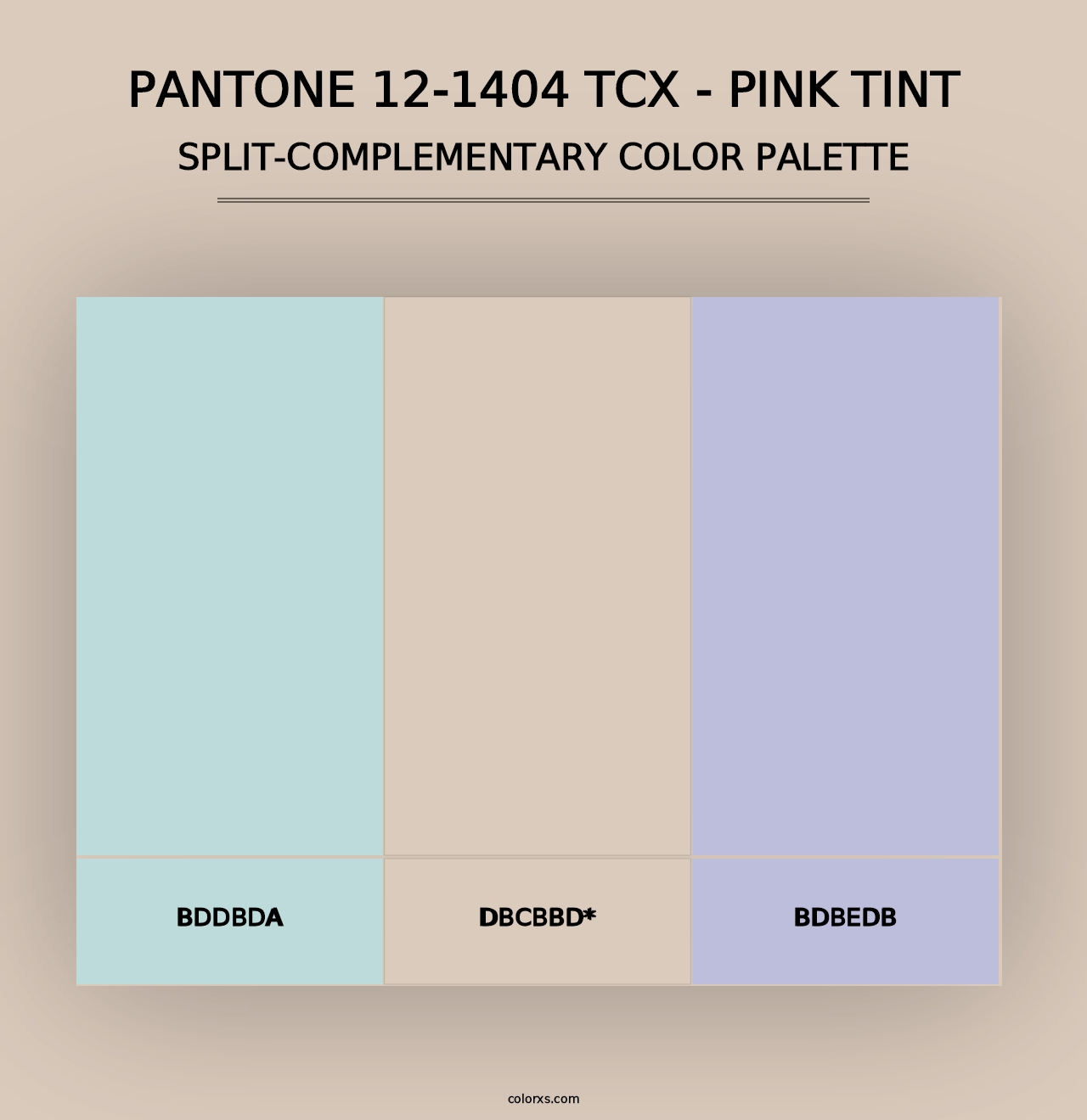 PANTONE 12-1404 TCX - Pink Tint - Split-Complementary Color Palette