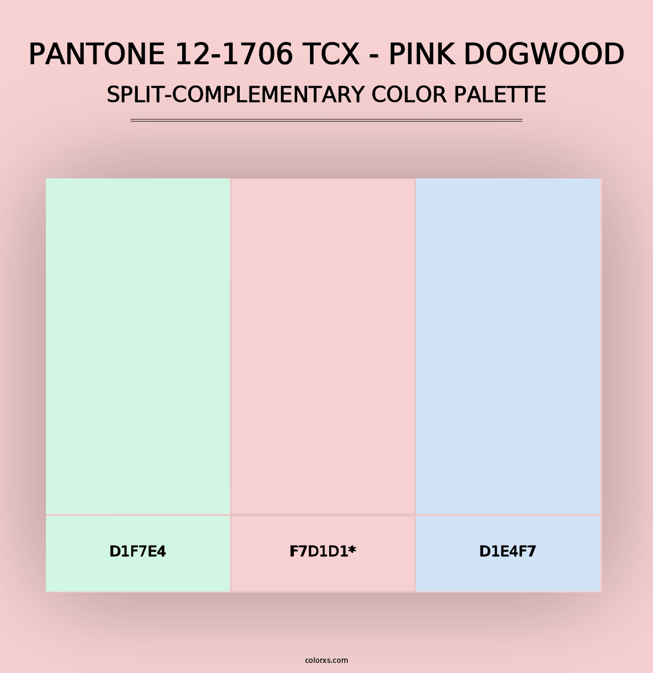 PANTONE 12-1706 TCX - Pink Dogwood - Split-Complementary Color Palette