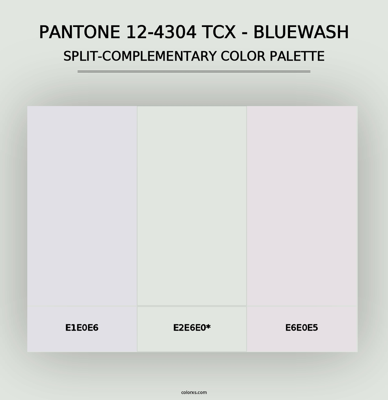 PANTONE 12-4304 TCX - Bluewash - Split-Complementary Color Palette