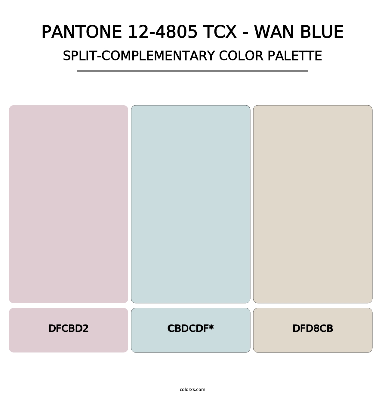 PANTONE 12-4805 TCX - Wan Blue - Split-Complementary Color Palette