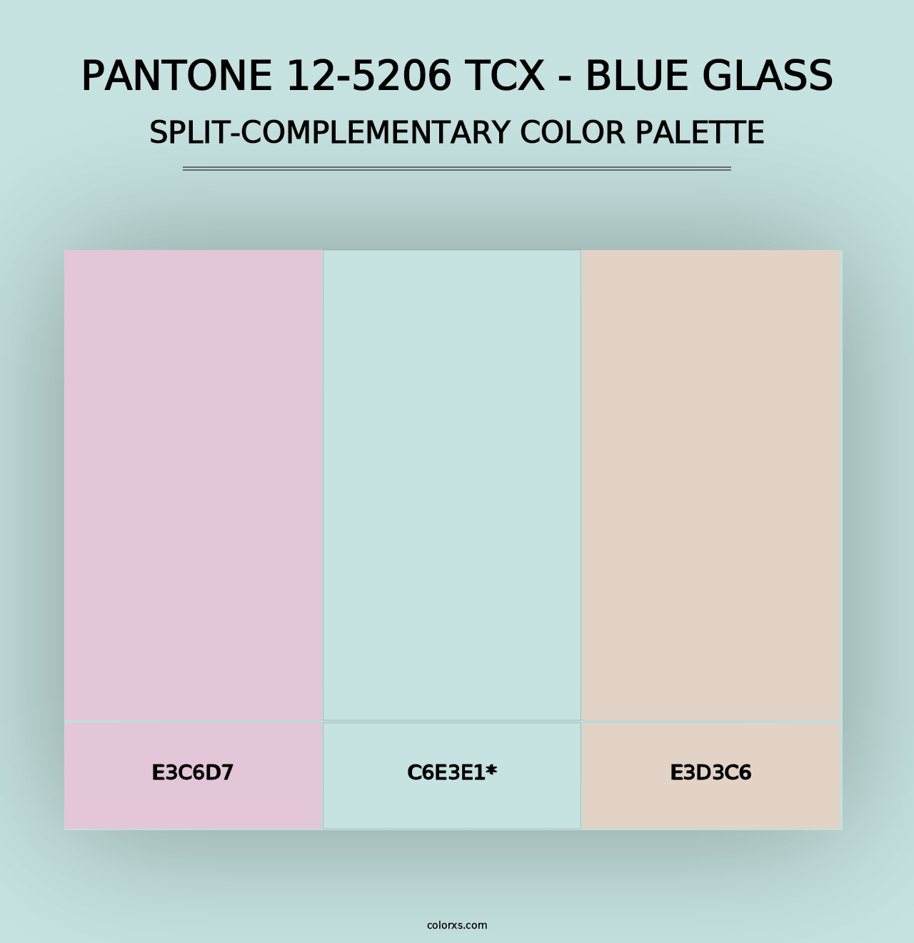 PANTONE 12-5206 TCX - Blue Glass - Split-Complementary Color Palette